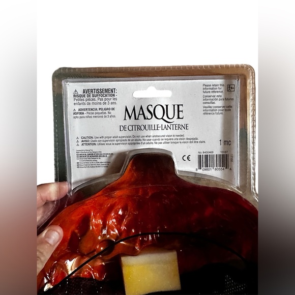 Amscan Scary Jack-O-Lantern Adult Mask NWT Halloween/Dress Up/Costume Party - Picture 4 of 5